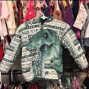 2T JURASSIC PARK REVERSIBLE GREEN COAT PUFFER ADORABLE